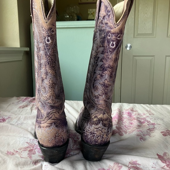 Corral ALL LEATHER Western boot💜 Made in USA - Picture 8 of 10